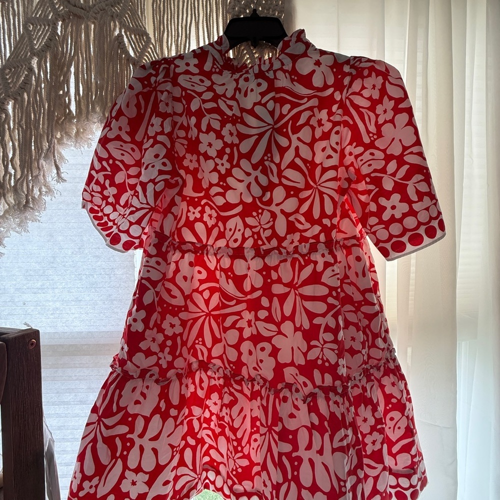 Sugarlips Red and White Floral Mini Dress - Picture 6 of 9